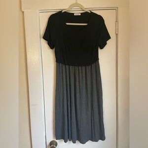 Small show black and‎ grey maternity dress size medium